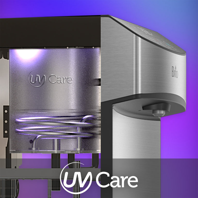 Brio 740 Series Bottom Load Water Cooler with self cleaning UV technology.